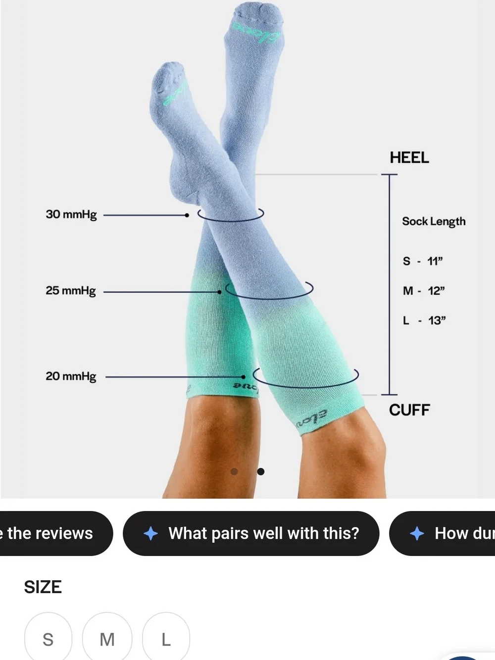 2 Pair -Clove, Women's, Tie-Dye Knee-High Compression Socks , Size S, New